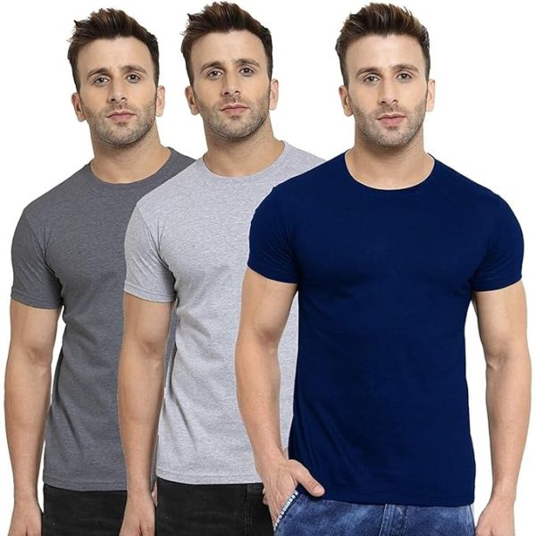 Men's Regular Fit T-Shirt (Pack of 3)